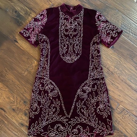 KAS New York Lilly Velvet Dress EUC SZ M - Picture 6 of 7